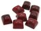 8 14mm x 12mm Red Rectangle Flatback Vintage Lucite Plastic Cabochons